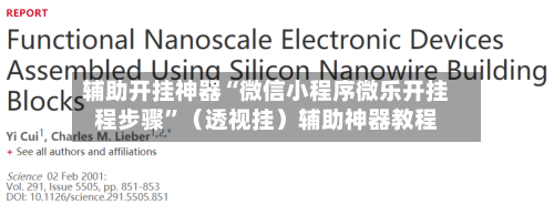 辅助开挂神器“微信小程序微乐开挂程步骤”（透视挂）辅助神器教程