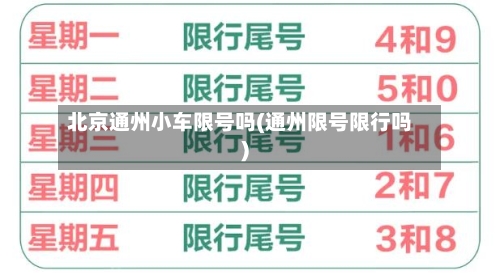 北京通州小车限号吗(通州限号限行吗)