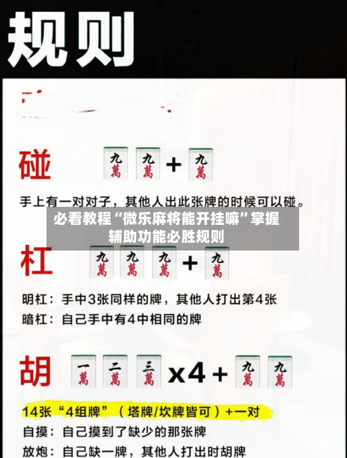 必看教程“微乐麻将能开挂嘛”掌握辅助功能必胜规则