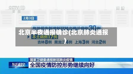 北京半夜通报确诊(北京肺炎通报)