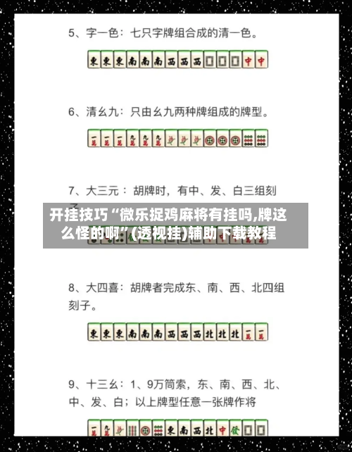 开挂技巧“微乐捉鸡麻将有挂吗,牌这么怪的啊”(透视挂)辅助下载教程