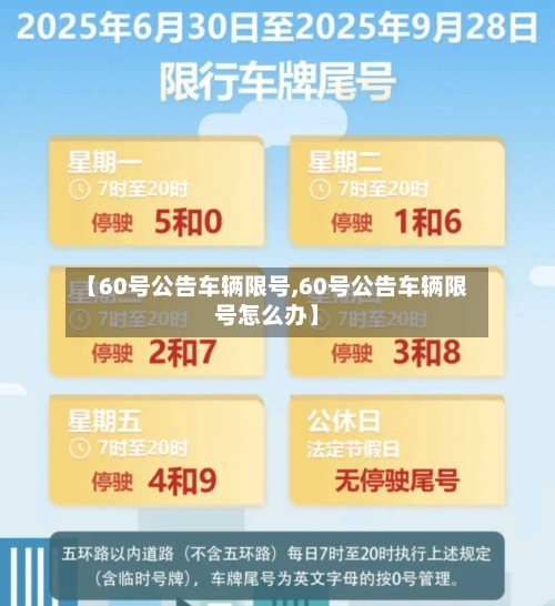 【60号公告车辆限号,60号公告车辆限号怎么办】