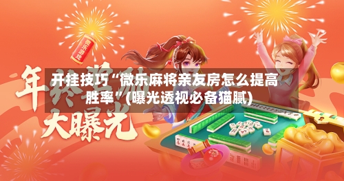 开挂技巧“微乐麻将亲友房怎么提高胜率”(曝光透视必备猫腻)