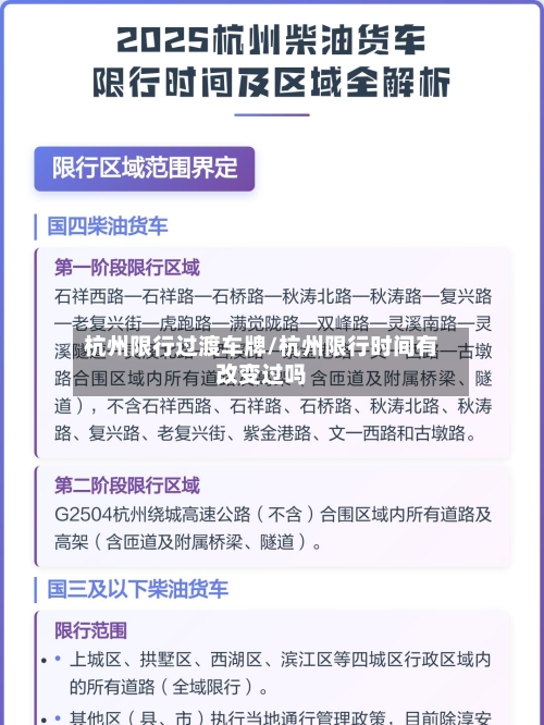 杭州限行过渡车牌/杭州限行时间有改变过吗