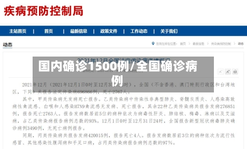 国内确诊1500例/全国确诊病例