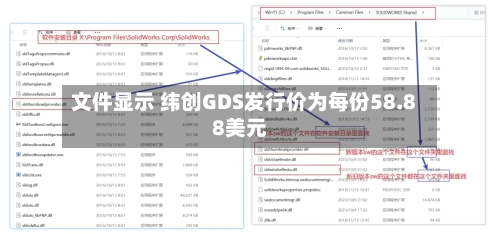 文件显示 纬创GDS发行价为每份58.88美元