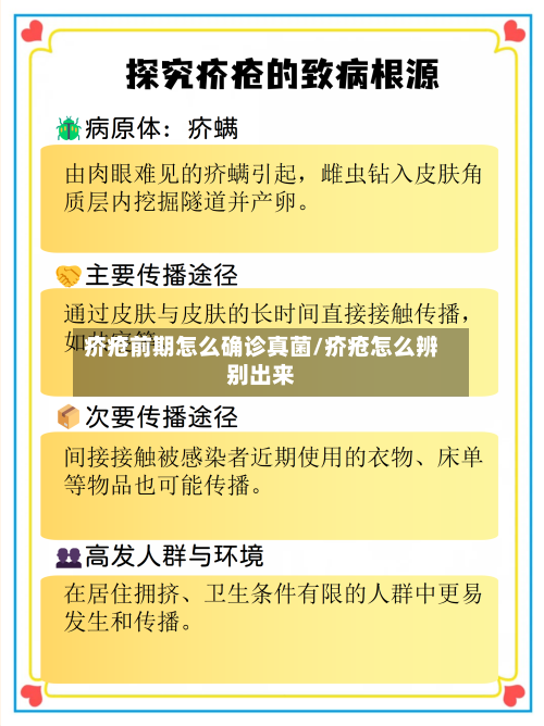 疥疮前期怎么确诊真菌/疥疮怎么辨别出来