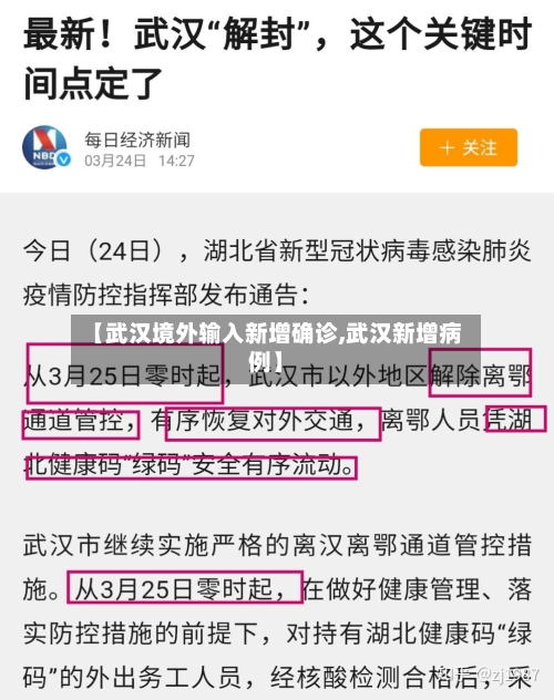 【武汉境外输入新增确诊,武汉新增病例】
