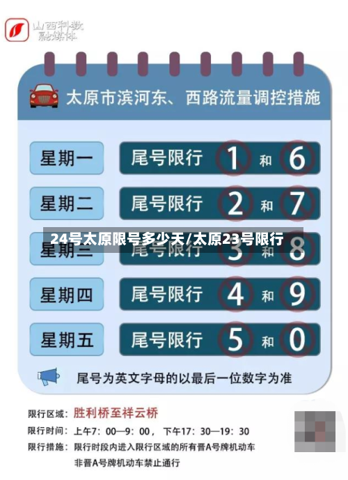 24号太原限号多少天/太原23号限行