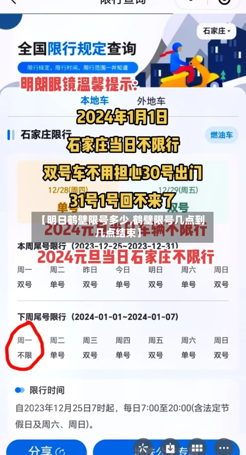 【明日鹤壁限号多少,鹤壁限号几点到几点结束】