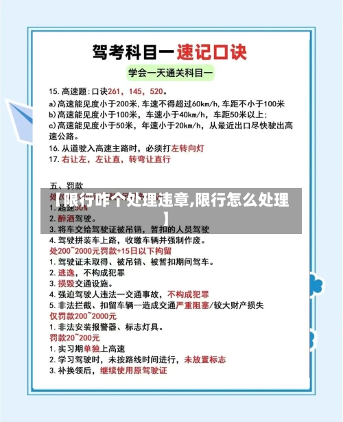 【限行咋个处理违章,限行怎么处理】