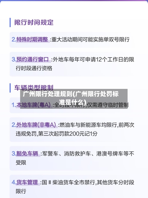 广州限行处理规则(广州限行处罚标准是什么)
