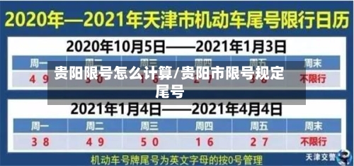 贵阳限号怎么计算/贵阳市限号规定尾号