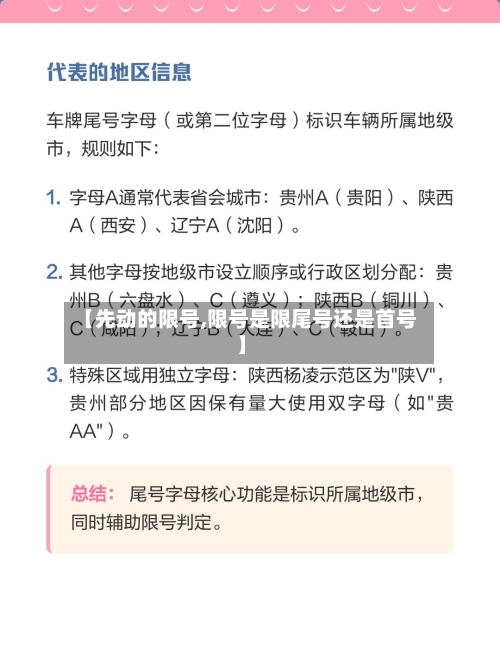 【先动的限号,限号是限尾号还是首号】