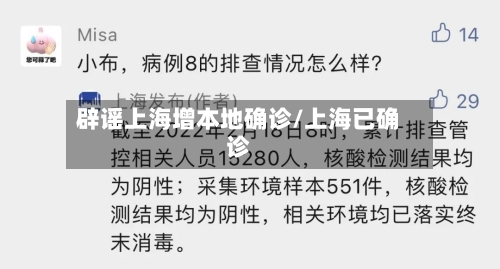 辟谣上海增本地确诊/上海已确诊