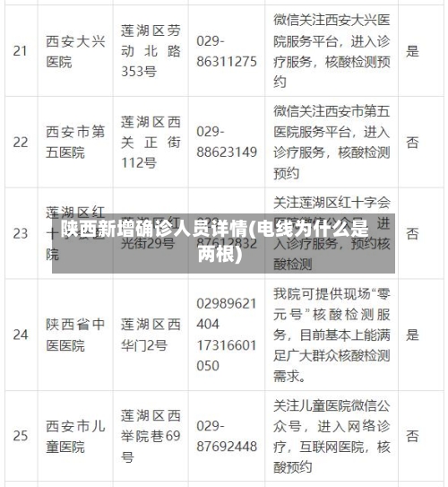 陕西新增确诊人员详情(电线为什么是两根)