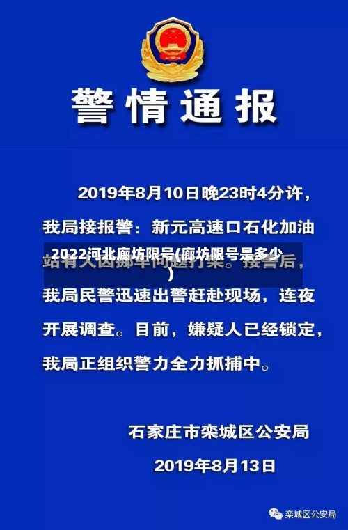 2022河北廊坊限号(廊坊限号是多少)