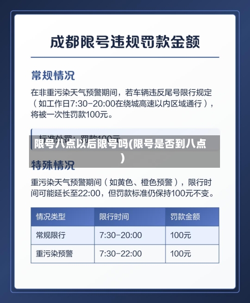 限号八点以后限号吗(限号是否到八点)