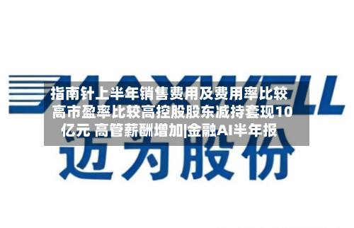 指南针上半年销售费用及费用率比较高市盈率比较高控股股东减持套现10亿元 高管薪酬增加|金融AI半年报