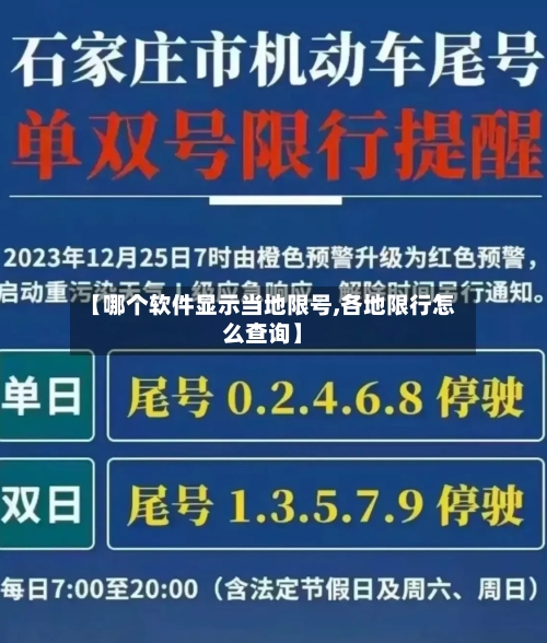 【哪个软件显示当地限号,各地限行怎么查询】
