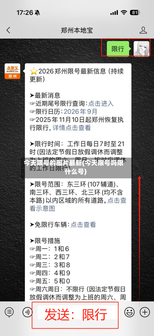 今天限号的图片最新(今天限号吗限什么号)