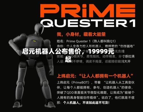 启元机器人公布售价，19999元起