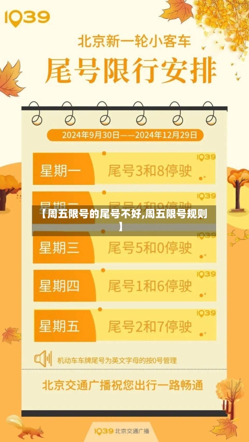 【周五限号的尾号不好,周五限号规则】