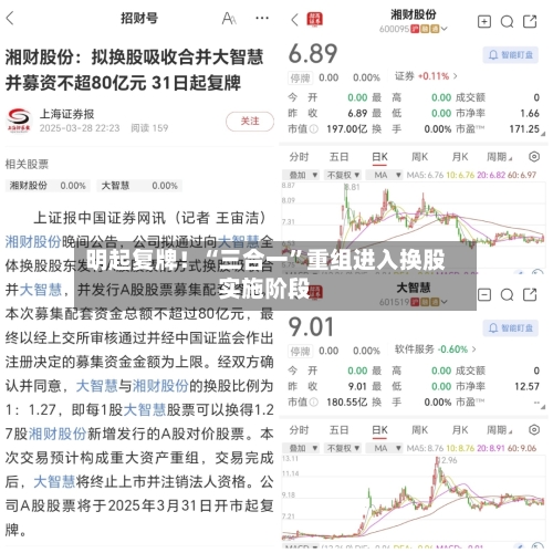 明起复牌！“三合一”重组进入换股实施阶段