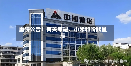 重磅公告！有关荣耀、小米和阶跃星辰