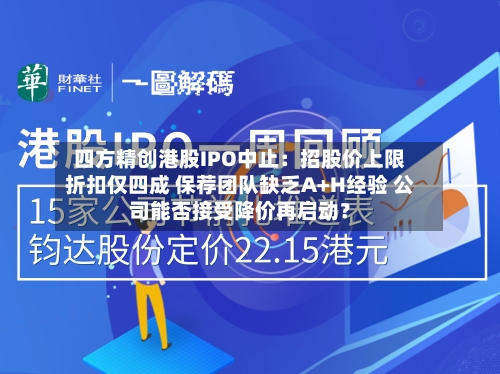 四方精创港股IPO中止:招股价上限折扣仅四成 保荐团队缺乏A+H经验 公司能否接受降价再启动?